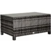 Table Basse Pour L'extérieur Rectangulaire En Rotin Par Outsunny De 19,75 po L. X 33,5 po L. -Outsunny 330979433 MainImage 001 l