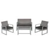 Ensemble De Mobilier Extérieur En Plastique Par Outsunny Avec Coussin Gris, 4 Pièces -Outsunny 330979456 MainImage 001 l