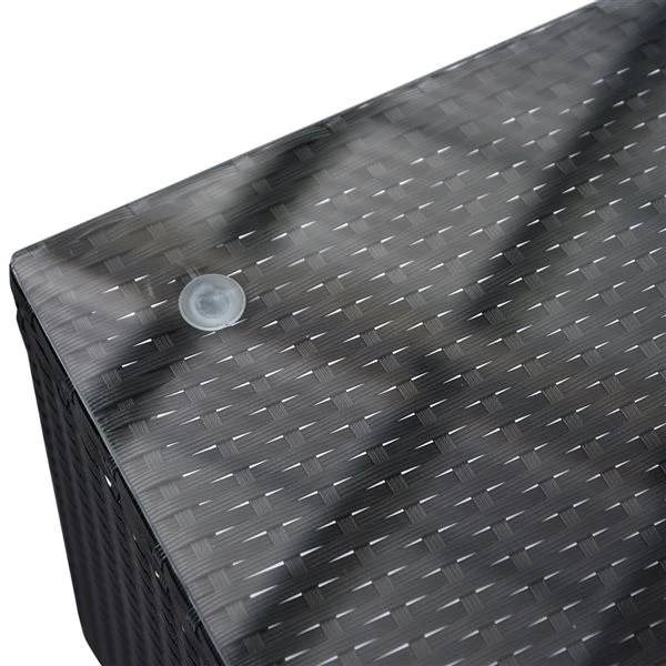 Sofa Pour L'extérieur En Rotin Par Outsunny Avec Coussins Bleus Et Cadre En Acier 7 Sofa Pour L'extérieur En Rotin Par Outsunny Avec Coussins Bleus Et Cadre En Acier – Image 5