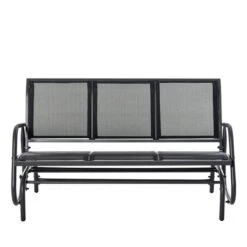 Banc Coulissant Pour L'extérieur Par Outsunny En Acier Noir Pour 3 Personnes 10 Banc Coulissant Pour L'extérieur Par Outsunny En Acier Noir Pour 3 Personnes -Outsunny 330979497 AlternateImage3 l