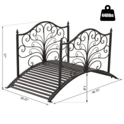 Pont De Jardin En Métal Noir Par Outsunny De 3,94 pi 9 Pont De Jardin En Métal Noir Par Outsunny De 3,94 pi -Outsunny 330979524 AlternateImage2 l
