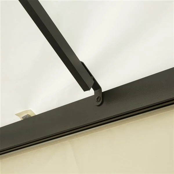 Abri De Jardin Permanent Outsunny En Métal Blanc Crème Rectangulaire Avec Toit En Polyester De 12,8 Pi X 9,5 Pi 6 Abri De Jardin Permanent Outsunny En Métal Blanc Crème Rectangulaire Avec Toit En Polyester De 12,8 Pi X 9,5 Pi – Image 4