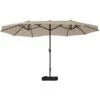 Parasol Double Beige De 15 Pi Par Outsunny Avec Manivelle Et Base Intégrées -Outsunny 330979542 MainImage 001 l