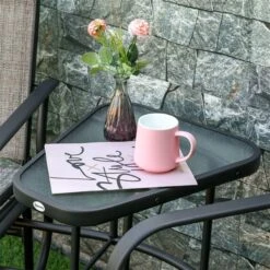 Berceuse Extérieure En Métal Et Table Basse Par Outsunny, 3 Pièces -Outsunny 330979554 AlternateImage4 l