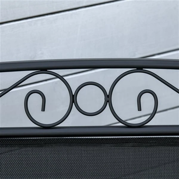 Berceuse Extérieure En Métal Par Outsunny Avec Table Basse, Ens. De 3 7 Berceuse Extérieure En Métal Par Outsunny Avec Table Basse, Ens. De 3 – Image 5