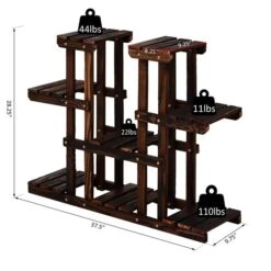 Support Pour Plantes Ovale En Bois Brun Par Outsunny à 4 Niveaux De 28,75 po -Outsunny 330979570 AlternateImage2 l