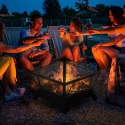 Foyer Extérieur Au Bois En Acier Noir Par Outsunny De 22 Po 10 Foyer Extérieur Au Bois En Acier Noir Par Outsunny De 22 Po -Outsunny 330989424 AlternateImage3 l