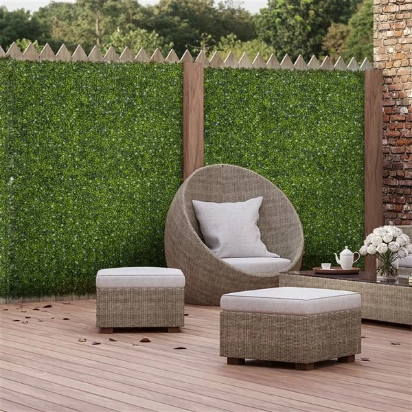 Panneaux De Buis Artificiels Verts De 20 Po X 20 Po Par Outsunny, 12 Pièces 7 Panneaux De Buis Artificiels Verts De 20 Po X 20 Po Par Outsunny, 12 Pièces – Image 5