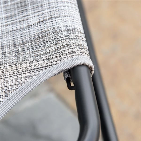 Chaise Berçante En Métal Par Outsunny Avec Siège Gris 7 Chaise Berçante En Métal Par Outsunny Avec Siège Gris – Image 5