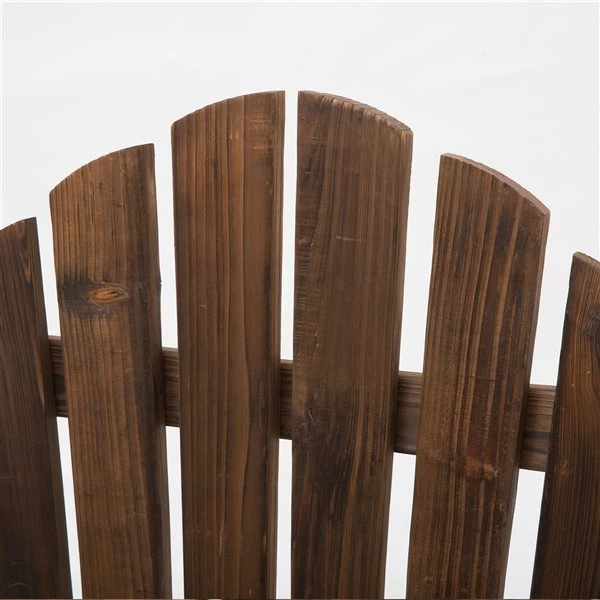 Banc De Jardin De Couleur Carbonisée Par Outsunny De 42,5 Po X 37,5 Po 6 Banc De Jardin De Couleur Carbonisée Par Outsunny De 42,5 Po X 37,5 Po – Image 4