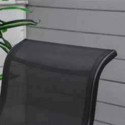 Fauteuil Coulissant En Métal Par Outsunny Avec Siège En Maille Noire 9 Fauteuil Coulissant En Métal Par Outsunny Avec Siège En Maille Noire -Outsunny 330989432 AlternateImage7 l