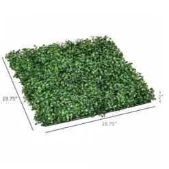 Panneaux De Buis Artificiels Verts De 19,75 Po X 19,75 Po Par Outsunny, 12 Pièces -Outsunny 330989452 AlternateImage2 l