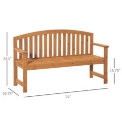 Banc De Jardin Orange Par Outsunny De 55 Po X 33,5 Po -Outsunny 330989461 AlternateImage2 l