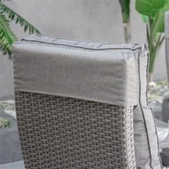 Fauteuil Inclinable En Rotin Gris Avec Table à Thé Par Outsunny, 3 Pièces -Outsunny 330989463 AlternateImage4 l