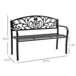 Banc De Jardin En Bronze Par Outsunny De 50,75 Po X 36,25 Po 9 Banc De Jardin En Bronze Par Outsunny De 50,75 Po X 36,25 Po -Outsunny 330989466 AlternateImage2 l