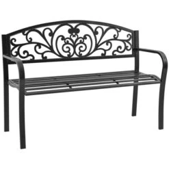 Banc De Jardin En Bronze Par Outsunny De 50,75 Po X 36,25 Po