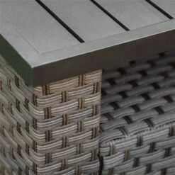 Ensemble De Mobilier Extérieur En Rotin Brun Par Outsunny Avec Coussins Blanc Cassé, 8 Pièces -Outsunny 330989476 AlternateImage4 l