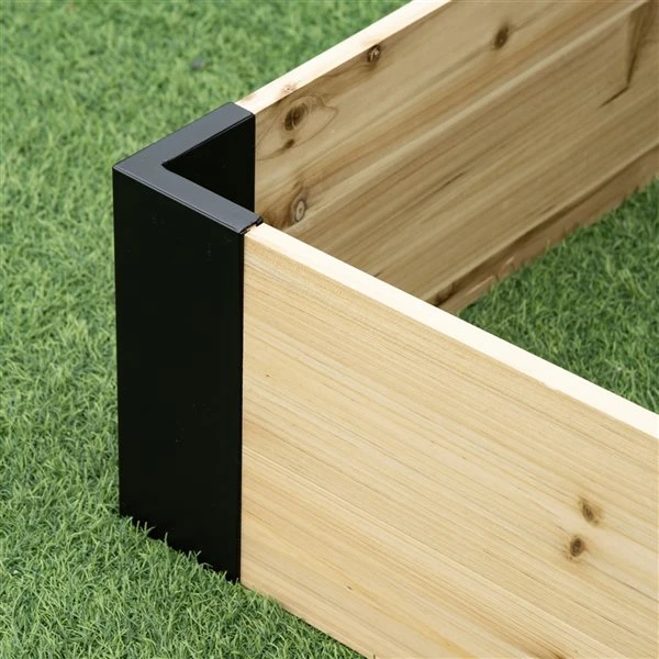 Jardinière Surélevée En Bois Naturel Par Outsunny De 63 po L. X 31,5 po L. X 10,75 po H. 6 Jardinière Surélevée En Bois Naturel Par Outsunny De 63 po L. X 31,5 po L. X 10,75 po H. – Image 4