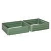 Ensemble De 2 Jardinières Surélevées En Acier Vert Par Outsunny De 39,25 po L. X 39,25 po L. X 11,75 po H. -Outsunny 330992253 MainImage 001 l