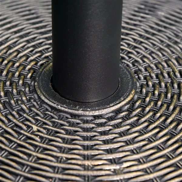 Base De Parasol Ronde Par Outsunny De 19 po, Noir 7 Base De Parasol Ronde Par Outsunny De 19 po, Noir – Image 5