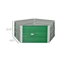 Jardinière Surélevée En Acier Vert Par Outsunny De 39,25 po L. X 39,25 po L. X 15,75 po H. -Outsunny 330992270 AlternateImage2 l