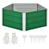Jardinière Surélevée En Acier Vert Par Outsunny De 39,25 po L. X 39,25 po L. X 15,75 po H.