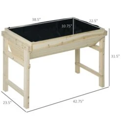 Jardinière Surélevée En Bois Naturel Par Outsunny De 42,75 po L. X 31,5 po H. 9 Jardinière Surélevée En Bois Naturel Par Outsunny De 42,75 po L. X 31,5 po H. -Outsunny 330992271 AlternateImage2 l