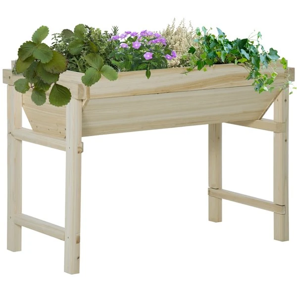 Jardinière Surélevée En Bois Naturel Par Outsunny De 42,75 po L. X 31,5 po H. 3 Jardinière Surélevée En Bois Naturel Par Outsunny De 42,75 po L. X 31,5 po H.