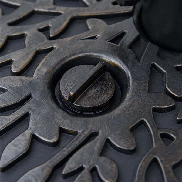 Base De Parasol En Plastique Bronze Par Outsunny De 19,75 po 6 Base De Parasol En Plastique Bronze Par Outsunny De 19,75 po – Image 4