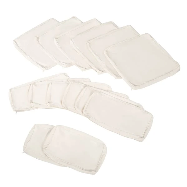 Ensemble De 14 Housses De Coussin En Polyester Blanc Crème Par Outsunny Pour Sofa Extérieur 3 Ensemble De 14 Housses De Coussin En Polyester Blanc Crème Par Outsunny Pour Sofa Extérieur