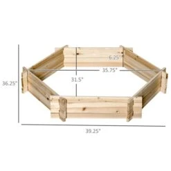 Jardinière Surélevée En Bois Naturel Par Outsunny De 39,25 po L. X 36,25 po L. X 6,25 po H. -Outsunny 330992277 AlternateImage2 l