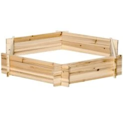 Jardinière Surélevée En Bois Naturel Par Outsunny De 39,25 po L. X 36,25 po L. X 6,25 po H. -Outsunny 330992277 AlternateImage4 l