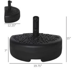 Base De Parasol En Plastique Noir Par Outsunny De 19,75 po 8 Base De Parasol En Plastique Noir Par Outsunny De 19,75 po -Outsunny 330992279 AlternateImage2 l