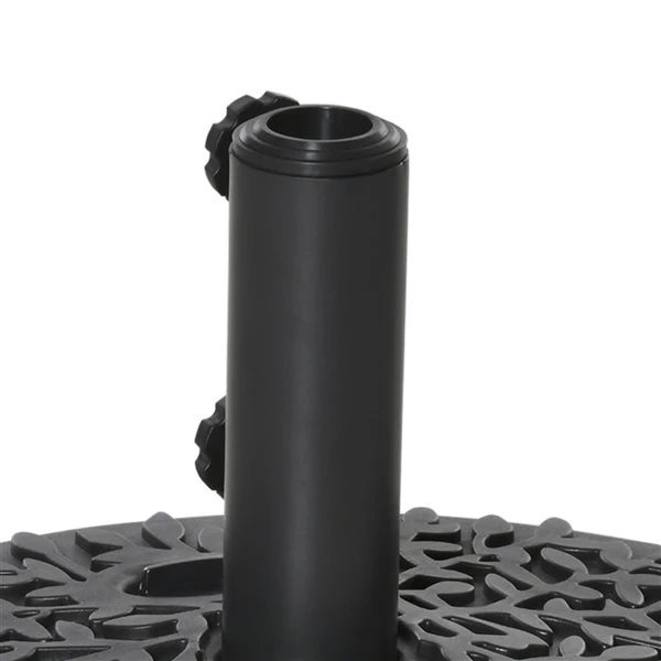 Base De Parasol En Plastique Noir Par Outsunny De 19,75 po 6 Base De Parasol En Plastique Noir Par Outsunny De 19,75 po – Image 4