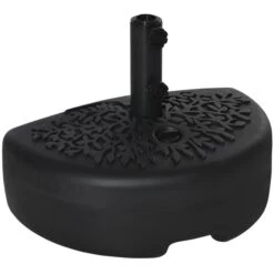 Base De Parasol En Plastique Noir Par Outsunny De 19,75 po