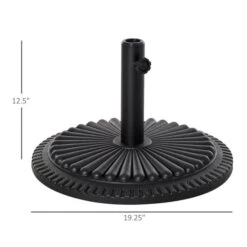 Base De Parasol En Plastique Et Ciment Noir Par Outsunny De 19,25 po 9 Base De Parasol En Plastique Et Ciment Noir Par Outsunny De 19,25 po -Outsunny 330992281 AlternateImage2 l