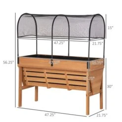 Jardinière Surélevée Avec Ombrage En Bois Brun Et Noir Par Outsunny De 47,25 po L. X 56,25 po H. 9 Jardinière Surélevée Avec Ombrage En Bois Brun Et Noir Par Outsunny De 47,25 po L. X 56,25 po H. -Outsunny 330992290 AlternateImage2 l