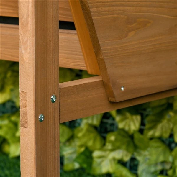 Jardinière Surélevée Avec Ombrage En Bois Brun Et Noir Par Outsunny De 47,25 po L. X 56,25 po H. 7 Jardinière Surélevée Avec Ombrage En Bois Brun Et Noir Par Outsunny De 47,25 po L. X 56,25 po H. – Image 5