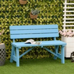 Banc De Jardin Bleu Outsunny De 45,75 Po L. X 31,5 Po H. -Outsunny 331001431 AlternateImage1 l