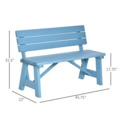 Banc De Jardin Bleu Outsunny De 45,75 Po L. X 31,5 Po H. -Outsunny 331001431 AlternateImage2 l