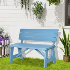 Banc De Jardin Bleu Outsunny De 45,75 Po L. X 31,5 Po H. -Outsunny 331001431 AlternateImage6 l