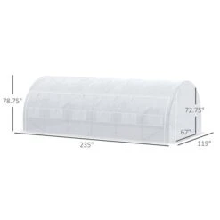 Serre-tunnel Blanche Outsunny De 19,6 Pi L. X 9,9 Pi L. X 6,6 Pi H. 9 Serre-tunnel Blanche Outsunny De 19,6 Pi L. X 9,9 Pi L. X 6,6 Pi H. -Outsunny 331001447 AlternateImage2 l