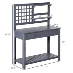 Table De Rempotage Grise Outsunny De 41,25 Po X 55,75 Po X 16,5 Po -Outsunny 331001451 AlternateImage2 l