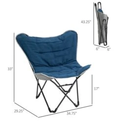 Chaise De Camping Pliante Outsunny Bleue 9 Chaise De Camping Pliante Outsunny Bleue -Outsunny 331001457 AlternateImage2 l