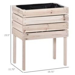 Ens. De Jardinières Surélevées Outsunny De 11,75 Po L. X 19,75 Po L. X 23,5 Po H. En Bois, 4 Pièces -Outsunny 331001460 AlternateImage2 l