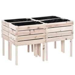 Ens. De Jardinières Surélevées Outsunny De 11,75 Po L. X 19,75 Po L. X 23,5 Po H. En Bois, 4 Pièces