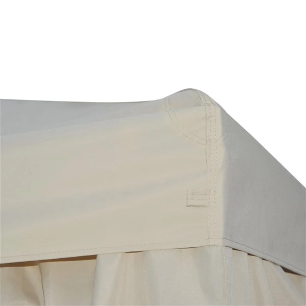 Abri De Jardin Semi-permanent Blanc Crème Outsunny Carré En Métal De 10 Pi X 10 Pi Avec Toit En Polyester 7 Abri De Jardin Semi-permanent Blanc Crème Outsunny Carré En Métal De 10 Pi X 10 Pi Avec Toit En Polyester – Image 5