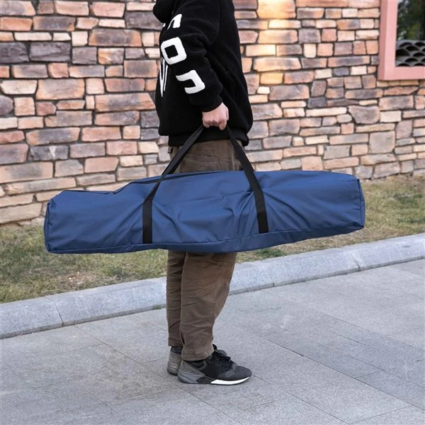 Hamac Bleu Outsunny En Tissu Avec Support 6 Hamac Bleu Outsunny En Tissu Avec Support – Image 4