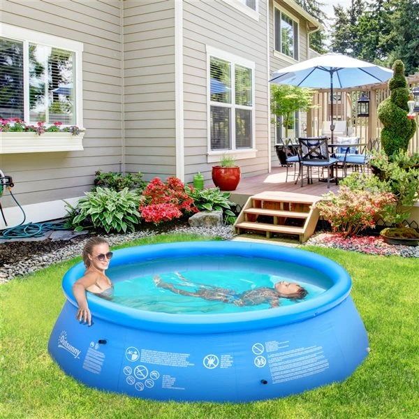 Piscine Gonflable Outsunny Ronde De 8,98 Pi X 8,98 Pi X 30 Po 4 Piscine Gonflable Outsunny Ronde De 8,98 Pi X 8,98 Pi X 30 Po – Image 2