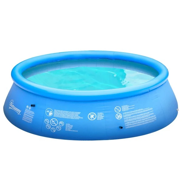 Piscine Gonflable Outsunny Ronde De 8,98 Pi X 8,98 Pi X 30 Po 3 Piscine Gonflable Outsunny Ronde De 8,98 Pi X 8,98 Pi X 30 Po